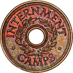 Token - 3 Pence - Hay Camp Internment Token