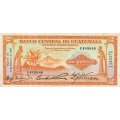 2 Quetzales Banco Central de Guatemala; 2nd. print