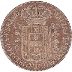 640 Réis - Maria I and Pedro III Low and High Crowns, Lisbon Mint