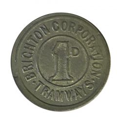 1 Penny - Brighton Corporation Tramways