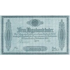 5 Rigsbankdaler Nationalbanken, 2nd issue