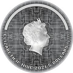5 Dollars - Elizabeth II Cyberpunk