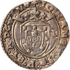 Tostão '-L' – João III 1st type, Lisboa mint