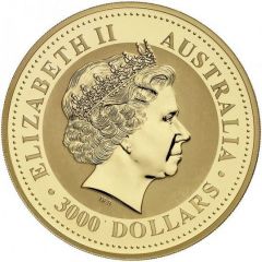 3000 Dollars - Elizabeth II 4th Portrait - Year of the Dragon - Gold Bullion Coin