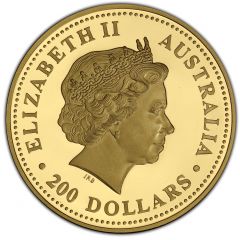 200 Dollars - Elizabeth II 4th Portrait - Kangaroo - Gold Bullion Coin