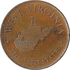 Token - Shell’s States of the Union Coin Game, Version 1 West Virginia