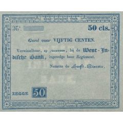 50 Centen West-Indische Bank