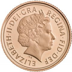 1/2 Sovereign - Elizabeth II 4th portrait, modified reverse, with BP