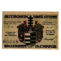 10 Pfennigs black serial number