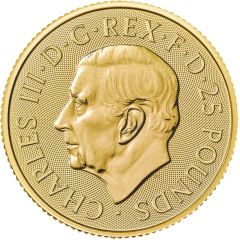 25 Pounds - Charles III D-Day 80th Anniversary, 1/4 oz Fine Gold