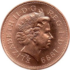 1 Penny - Elizabeth II 4th portrait, non-magnetic, set issue