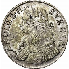 2 Mark - Charles XI Roman number, higher bust