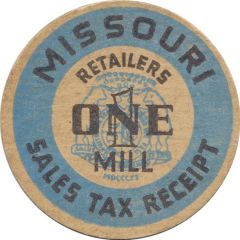 1 Mill - Retailers Sales Tax Receipt Missouri
