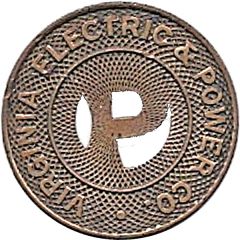 1 Fare - Virginia Electric and Power Co. Portsmouth County, Virginia