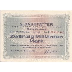 20 000 000 000 Mark G. Gagstätter