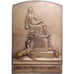 Plaquette - Inauguration of the Jung-Bismarck-Denkmal memorial near the Rudelsburg