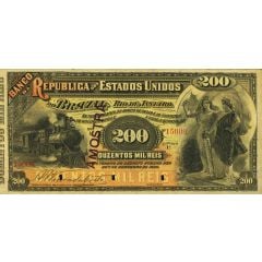 200 Mil Réis Banco da República dos Estados Unidos do Brazil, 1st. Print, 2nd. type