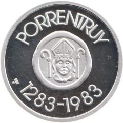 700 years of the town of Porrentruy silver