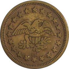 Token - No Cash Value Eagle looking right, 28.5 mm, Brass