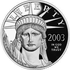 25 Dollars `American Platinum Eagle` Bullion Coinage