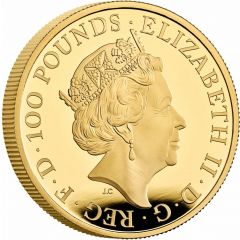 100 Pounds - Elizabeth II Lion of England, Gold Proof