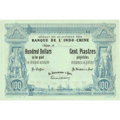 100 Dollars / 100 Piastres