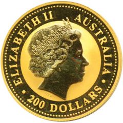 200 Dollars - Elizabeth II 4th Portrait - Kangaroo - Gold Bullion Coin