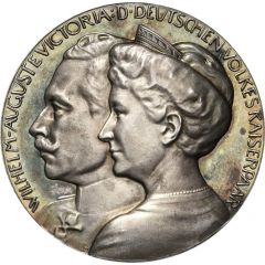 Medal - To the newly issued Iron Cross model - Wilhelm II and Auguste Victoria
