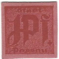 1 Pfennig Dark Pink paper, Red-Brown Ink