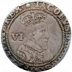 6 Pence - James I 1st issue, 1st bust