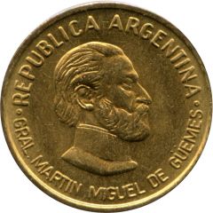 50 Centavos General Güemes, plain edge