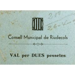2 Pesetas Riudecols