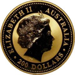 200 Dollars - Elizabeth II 4th Portrait - Year of the Rooster - Gold Bullion Coin