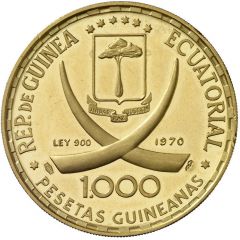 1000 Pesetas Guineanas 1970 World Cup
