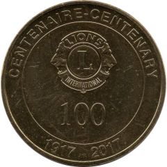 Monnaie de Paris Tourist Token - Centenaire du Lions Club International - 1917-2017