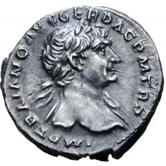 Denarius - Trajan COS V P P S P Q R OPTIMO PRINC VESTA, Vesta