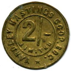 2 Shillings - Yardley Hastings CSL Northamptonshire