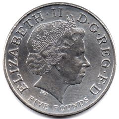 5 Pounds - Elizabeth II 4th portrait, Queen`s 80th Birthday