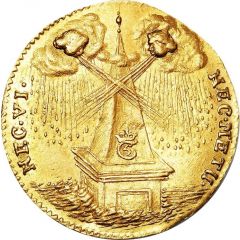 1 Ducat - Christian V Death of Christian V, type 1
