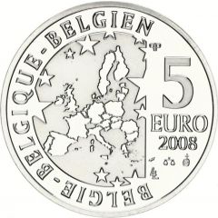 5 Euros - Albert II Smurfs, colourized