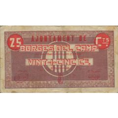 25 Céntimos Borges del Camp