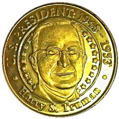 Token - The Sunoco Presidential Coin Series 10 - Harry S. Truman