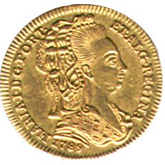 1/2 Escudo - Maria I Headdress - Lisboa mint