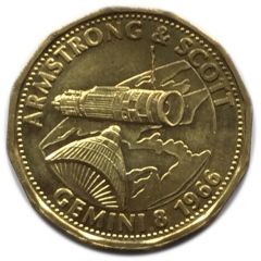 Shell Token - Man in Flight #18 - Armstrong and Scott, Gemini 8, 1966