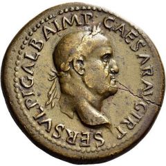 Sestertius - Galba ADLOCVTIO S C