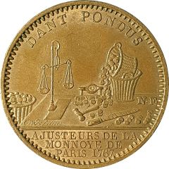 Token - Magasin de la Monnaie de Paris Dant pondus 1767