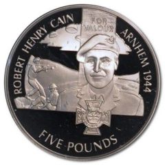 5 Pounds - Elizabeth II Victoria Cross - Robert Henry Cain