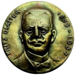 Fritz Blatter - Swiss Numismatic Society Neuchâtel; bronze