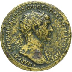 Dupondius - Trajan S P Q R OPTIMO PRINCIPI S C ARAB ADQ, Arabia