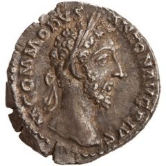 Denarius - Commodus P M TR P VIIII IMP VI COS IIII P P, Victory